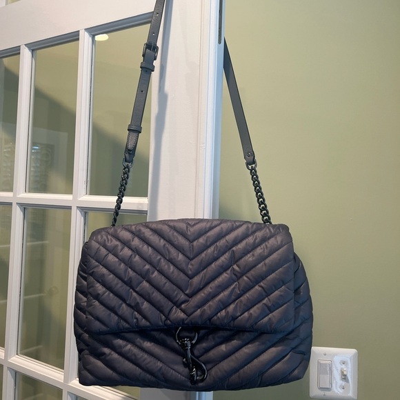Rebecca Minkoff Edie Nylon Jumbo Flap Shoulder Bag - Picture 1 of 12